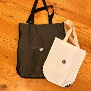 Set of One Large and One Small Lululemon Shopping Tote